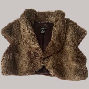 New Look Kids Tan Faux Fur Vest